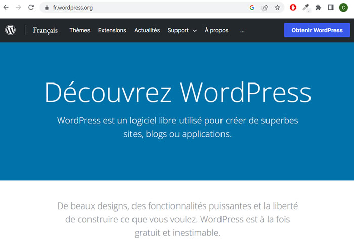 WordPress.org et non wordpress.com
