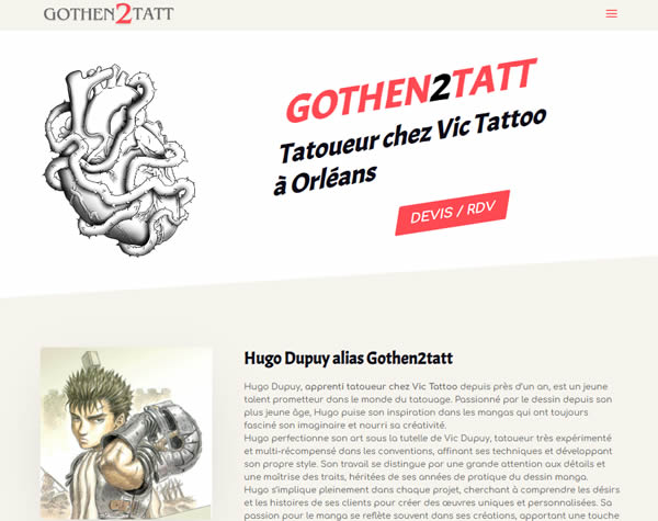 Hugo Dupuy, apprenti tatoueur